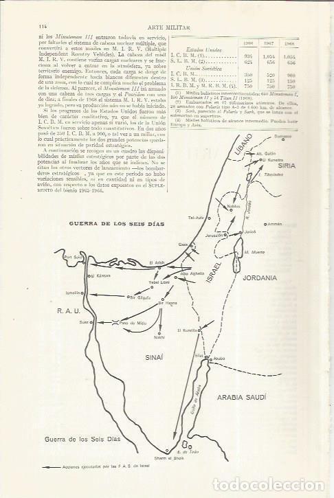 Otros art&iacute;culos de coleccionismo en papel: LAMINA ESPASA 36692: Mapa de la Guerra de los Seis Dias - Varios