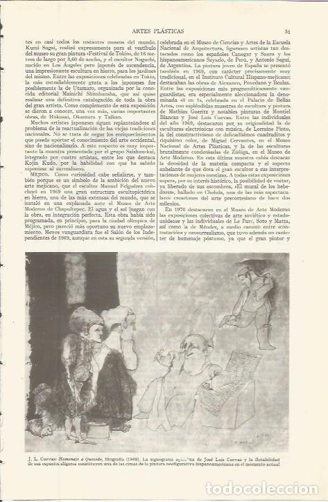 Otros art&iacute;culos de coleccionismo en papel: LAMINA ESPASA 36497: Homenaje a Quevedo, por J. L. Cuevas - Varios