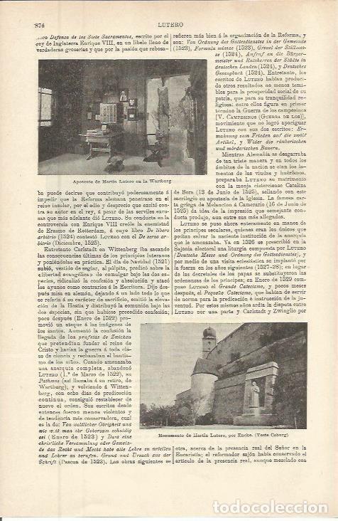 Otros art&iacute;culos de coleccionismo en papel: LAMINA ESPASA 36326: Habitacion de Lutero en la Wartburg - Varios