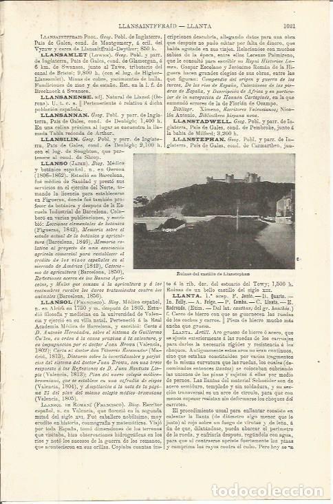 Otros art&iacute;culos de coleccionismo en papel: LAMINA ESPASA 36363: Ruinas del castillo de Llanstephan, Inglaterra - Varios