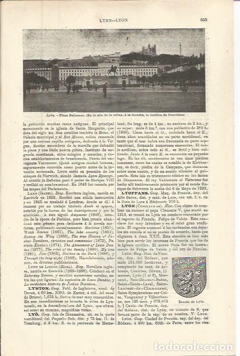 Otros art&iacute;culos de coleccionismo en papel: LAMINA ESPASA 36342: Plaza Bellecour en Lyon, Francia - Varios