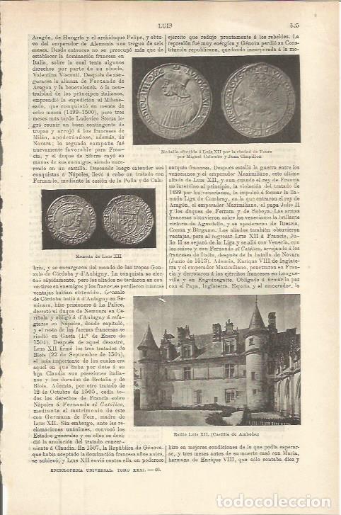 Otros art&iacute;culos de coleccionismo en papel: LAMINA ESPASA 36270: Castillo de Amboise, Francia - Varios