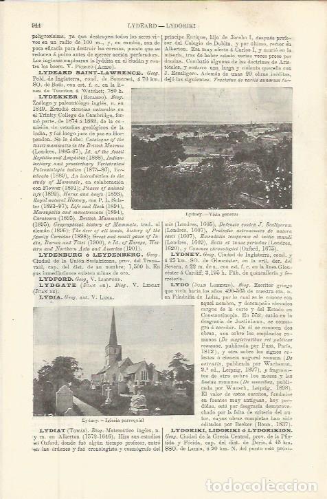 Otros art&iacute;culos de coleccionismo en papel: LAMINA ESPASA 36338: Vista e iglesia de Lydney, Inglaterra - Varios