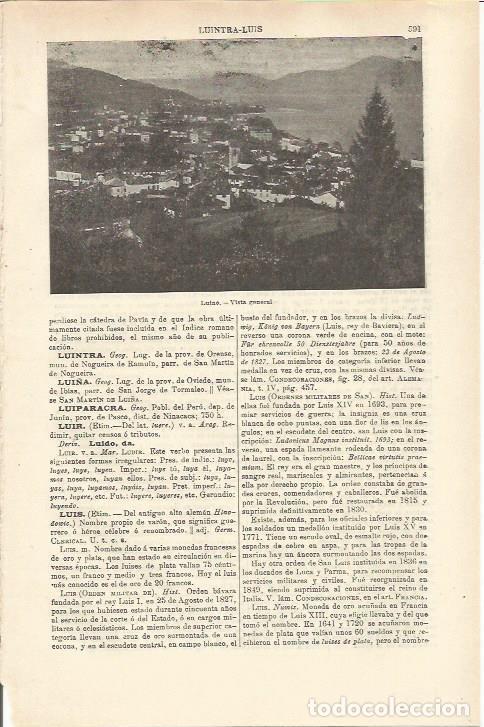 Otros art&iacute;culos de coleccionismo en papel: LAMINA ESPASA 36255: Vista de Luino, Italia - Varios