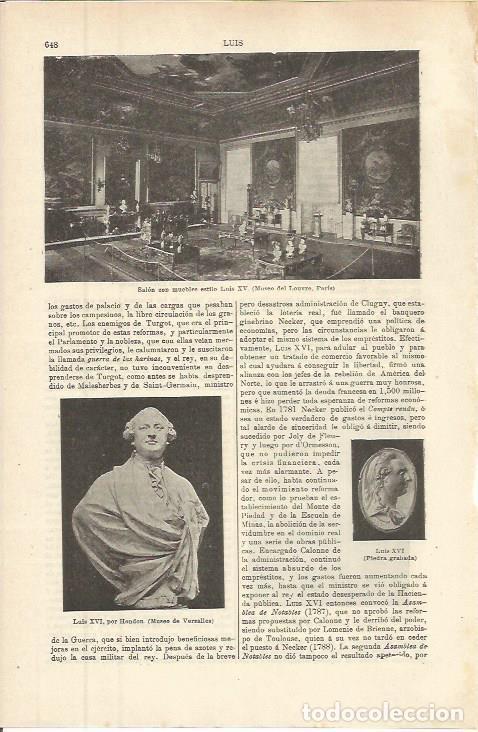 Otros art&iacute;culos de coleccionismo en papel: LAMINA ESPASA 36281: Salon estilo Luis XV en el Museo del Louvre - Varios