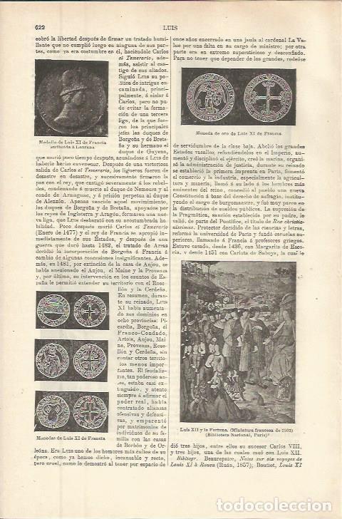Otros art&iacute;culos de coleccionismo en papel: LAMINA ESPASA 36268: Medalla y moneda de Luis XI de Francia - Varios