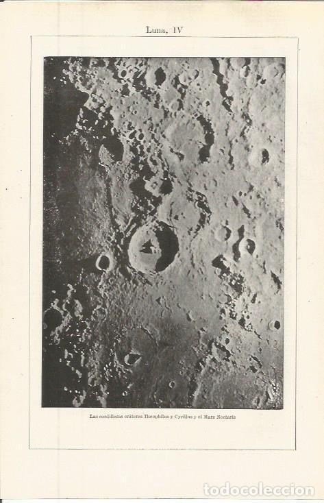 Otros art&iacute;culos de coleccionismo en papel: LAMINA ESPASA 36310: Crateres Theophilus y Cyrillus de la Luna - Varios