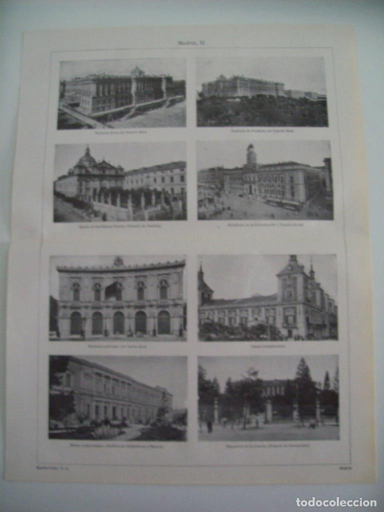 Otros art&iacute;culos de coleccionismo en papel: LAMINA ESPASA 36457: Palacio Real, Teatro Real, Ayuntamiento y Museo Arqueologico en Madrid - Varios