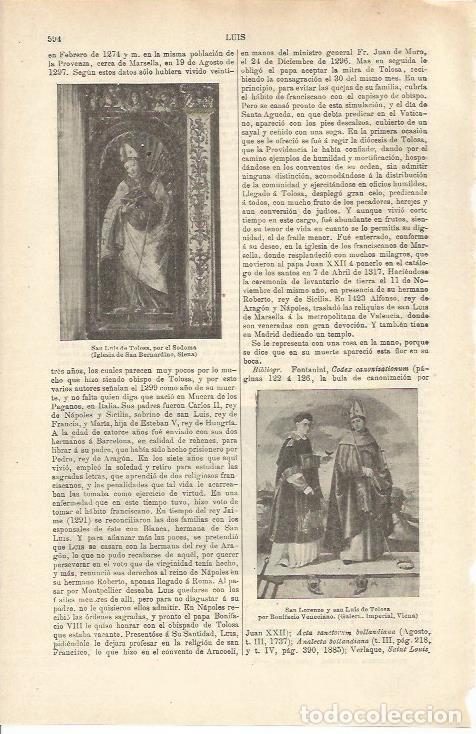 Otros art&iacute;culos de coleccionismo en papel: LAMINA ESPASA 36256: San Luis de Tolmes y San Lorenzo - Varios