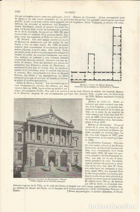 Otros art&iacute;culos de coleccionismo en papel: LAMINA ESPASA 36450: Edificio de Bibliotecas y Museos en Madrid - Varios