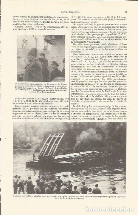 Otros art&iacute;culos de coleccionismo en papel: LAMINA ESPASA 36477: El mariscal Grechko y ejercicios de la OTAN en el Danubio - Varios