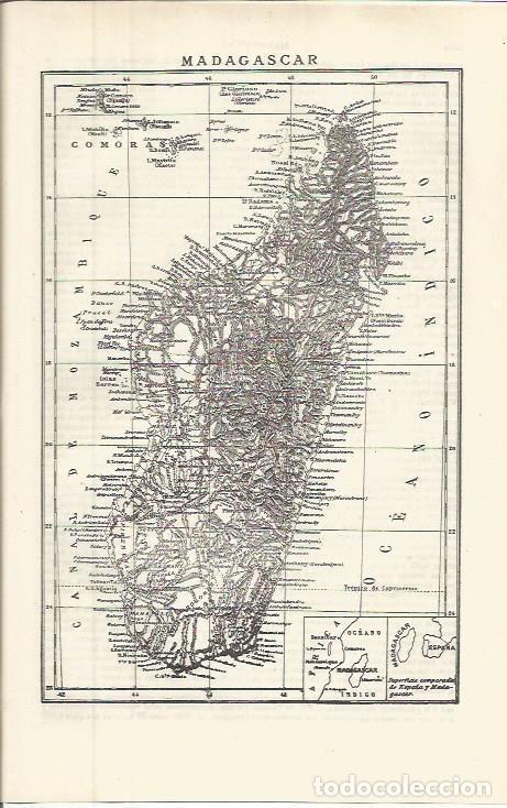 Otros art&iacute;culos de coleccionismo en papel: LAMINA ESPASA 36406: Mapa de Madagascar - Varios