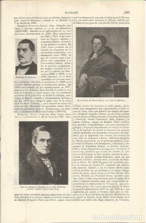 Otros art&iacute;culos de coleccionismo en papel: LAMINA ESPASA 36423: EL marques de Santa Maria, por Madrazo - Varios