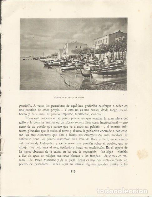 Otros art&iacute;culos de coleccionismo en papel: LAMINA 25233: Barcas en Roses, Girona - Josep Pla