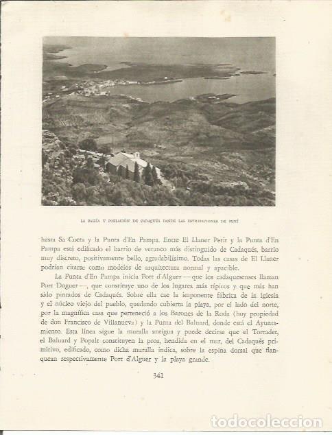Otros art&iacute;culos de coleccionismo en papel: LAMINA 25242: Bahia y poblacion de Cadaques - Josep Pla