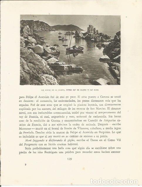 Otros art&iacute;culos de coleccionismo en papel: LAMINA 25138: Rocas de La Cadena entre Cap Roig y Cap Planes - Josep Pla