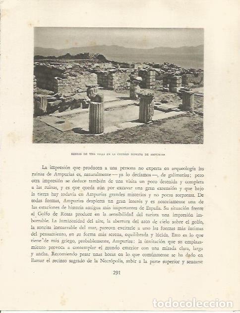 Otros art&iacute;culos de coleccionismo en papel: LAMINA 25209: Villa romana en Empuries - Josep Pla