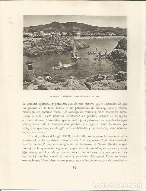 Otros art&iacute;culos de coleccionismo en papel: LAMINA 25099: Playa de Lloret de Mar - Josep Pla