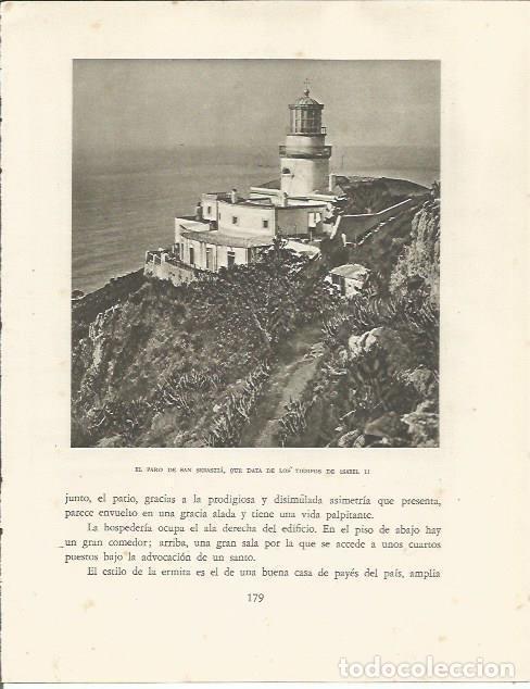 Otros art&iacute;culos de coleccionismo en papel: LAMINA 25161: Faro de Sant Sebastia en Llafranc - Josep Pla