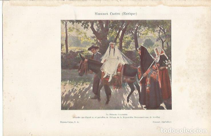 Otros art&iacute;culos de coleccionismo en papel: LAMINA ESPASA 37076: La Primera Comunion, por Enrique Simonet Castro - Varios