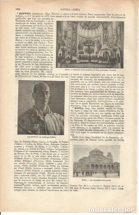 Otros art&iacute;culos de coleccionismo en papel: LAMINA ESPASA 37084: Autorretrato de Ardengo Soffici - Varios