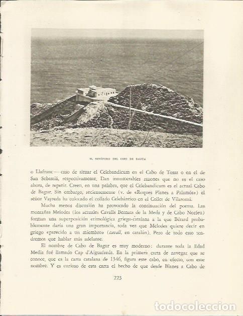 Otros art&iacute;culos de coleccionismo en papel: LAMINA 25180: Semaforo del cabo de Begur - Josep Pla