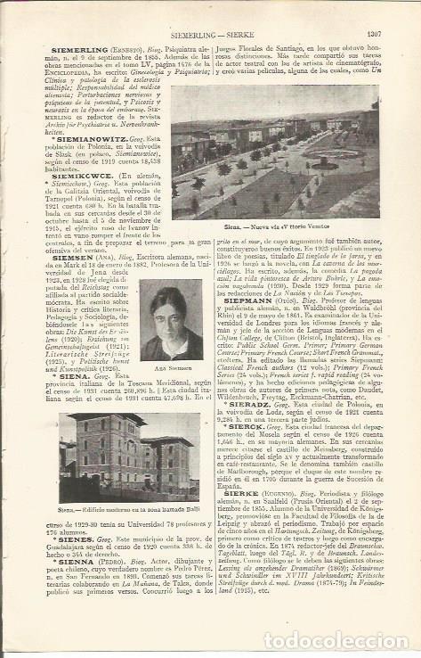 Otros art&iacute;culos de coleccionismo en papel: LAMINA ESPASA 37073: Via Vittorio Veneto en Siena, Italia - Varios
