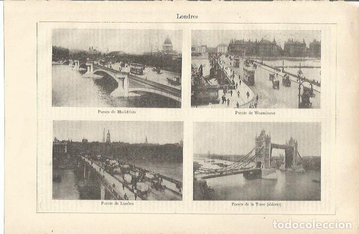 Otros art&iacute;culos de coleccionismo en papel: LAMINA ESPASA 37114: Puentes de Londres - Varios