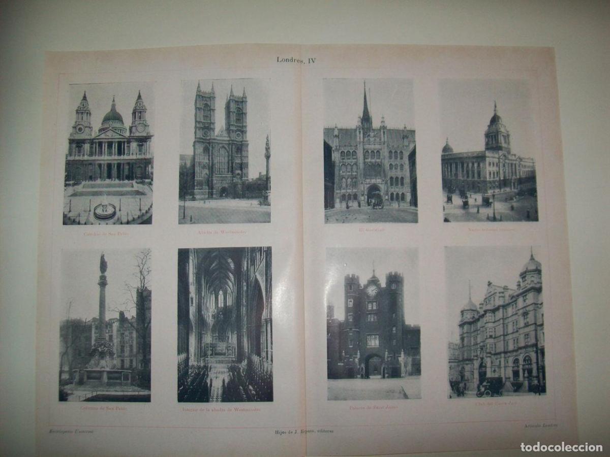 Otros art&iacute;culos de coleccionismo en papel: LAMINA ESPASA 37122: Edificios de Londres - Varios