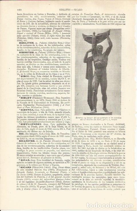 Otros art&iacute;culos de coleccionismo en papel: LAMINA ESPASA 37070: Estatua de monumento a los Muertos en Paris - Varios