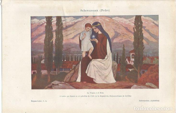 Otros art&iacute;culos de coleccionismo en papel: LAMINA ESPASA 37097: La Virgen y el Ni&ntilde;o, por P. Subercaseaux - Varios