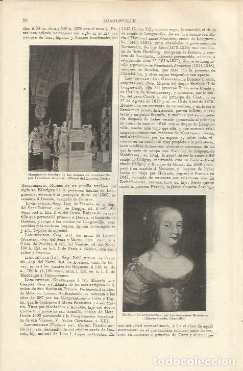 Otros art&iacute;culos de coleccionismo en papel: LAMINA ESPASA 37130: Madame de Longueville, por los hermanos Beaubrun - Varios