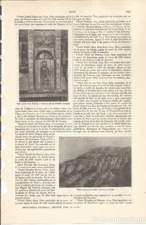 Otros art&iacute;culos de coleccionismo en papel: LAMINA ESPASA 37025: Retablo en Sant Joan dels Balbs, Girona - Varios