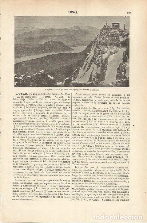 Otros art&iacute;culos de coleccionismo en papel: LAMINA ESPASA 37252: Monte Generoso en Lugano - Varios