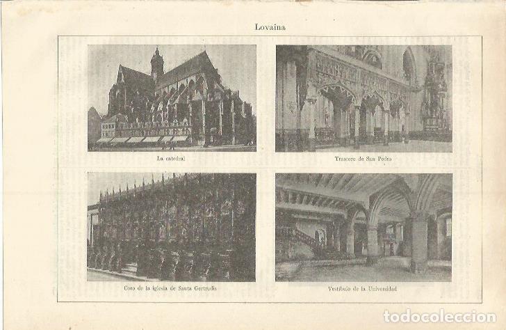 Otros art&iacute;culos de coleccionismo en papel: LAMINA ESPASA 37206: Edificios de Lovaina, Belgica - Varios