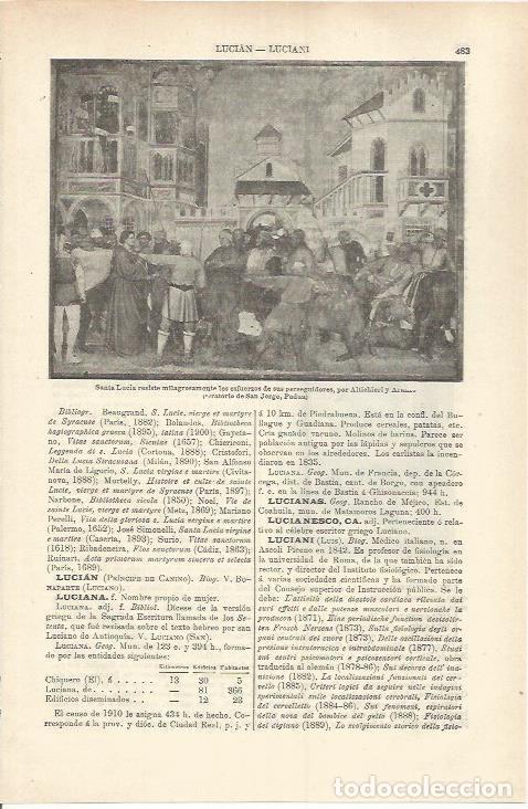 Otros art&iacute;culos de coleccionismo en papel: LAMINA ESPASA 37237: Santa Lucia resiste los esfuerzos de sus perseguidores, por Altichieri - Varios