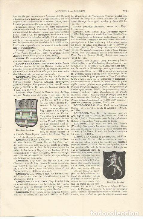 Otros art&iacute;culos de coleccionismo en papel: LAMINA ESPASA 37192: Escudo de Loudeac, Francia - Varios