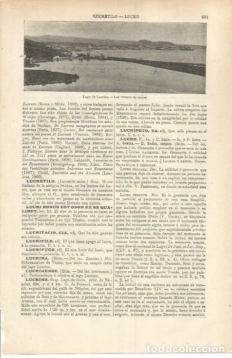 Otros art&iacute;culos de coleccionismo en papel: LAMINA ESPASA 37243: Lago de Luerini - Varios