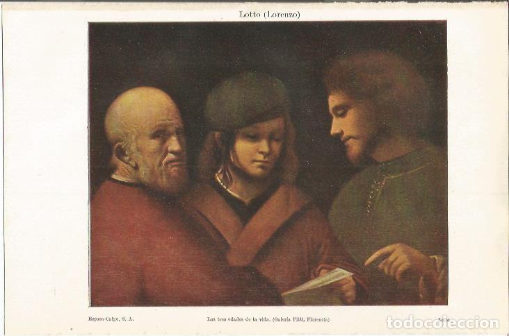 Otros art&iacute;culos de coleccionismo en papel: LAMINA ESPASA 37190: Las tres edades de la vida, por L. Lotto - Varios