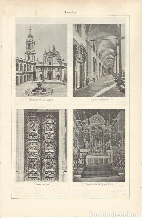 Otros art&iacute;culos de coleccionismo en papel: LAMINA ESPASA 37167: Vistas del Santuario de Loreto - Varios