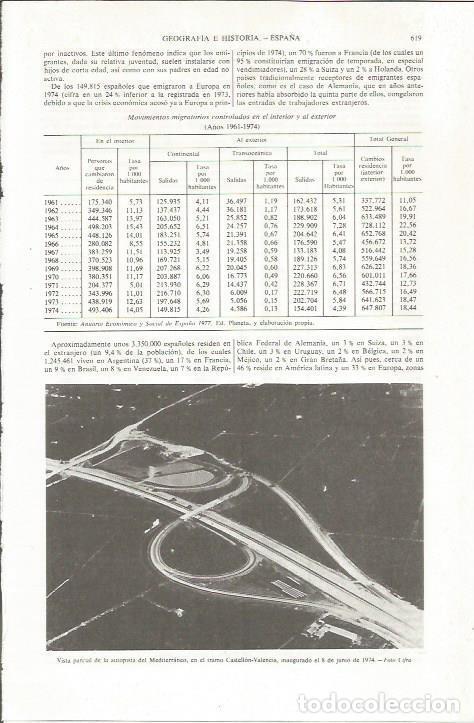 Otros art&iacute;culos de coleccionismo en papel: LAMINA ESPASA 36834: Vista aerea de la autopista del Mediterraneo entre Castellon y Valencia - Vario