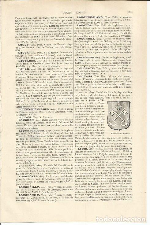 Otros art&iacute;culos de coleccionismo en papel: LAMINA ESPASA 37193: Escudo de Louhans, Francia - Varios