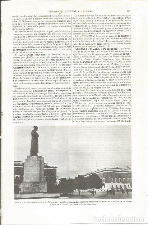 Otros art&iacute;culos de coleccionismo en papel: LAMINA ESPASA 36808: Monumento a Stanlin en Albania - Varios