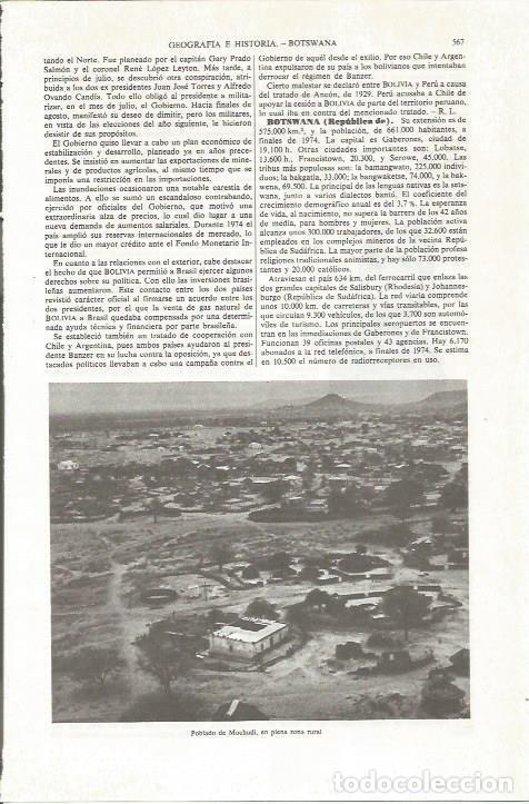 Otros art&iacute;culos de coleccionismo en papel: LAMINA ESPASA 36820: Mochudi en Bostwana - Varios