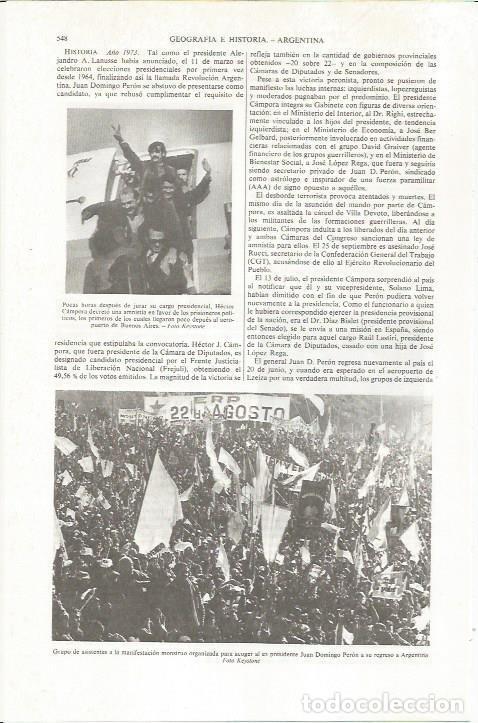 Otros art&iacute;culos de coleccionismo en papel: LAMINA ESPASA 36815: Manifestacion en Buenos Aires a favor de Peron - Varios