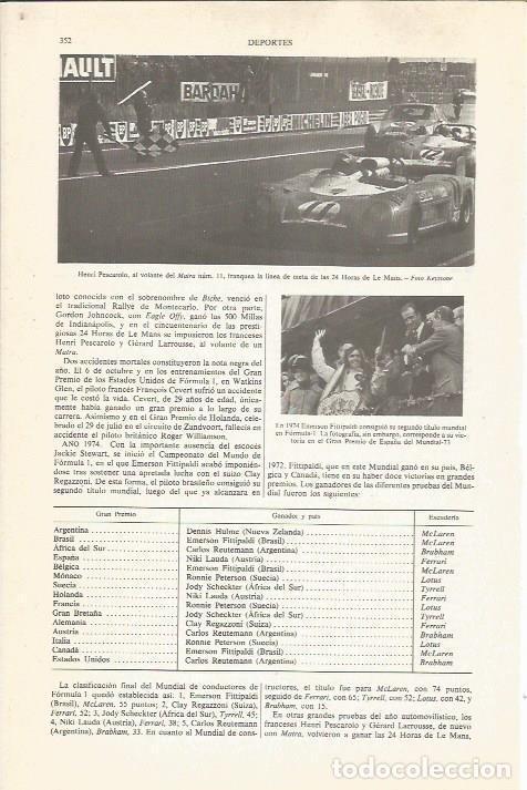 Otros art&iacute;culos de coleccionismo en papel: LAMINA ESPASA 36785: Henri Pescarolo en las 24 horas de Le Mans - Varios