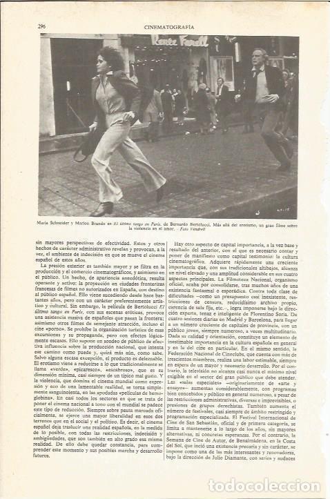 Otros art&iacute;culos de coleccionismo en papel: LAMINA ESPASA 36773: Escena de El ultimo tango en Paris - Varios