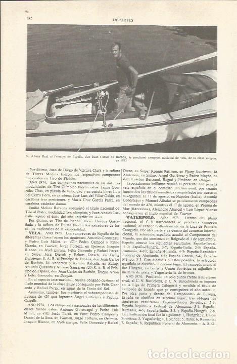 Otros art&iacute;culos de coleccionismo en papel: LAMINA ESPASA 36792: Juan Carlos de Borbon en 1973 - Varios