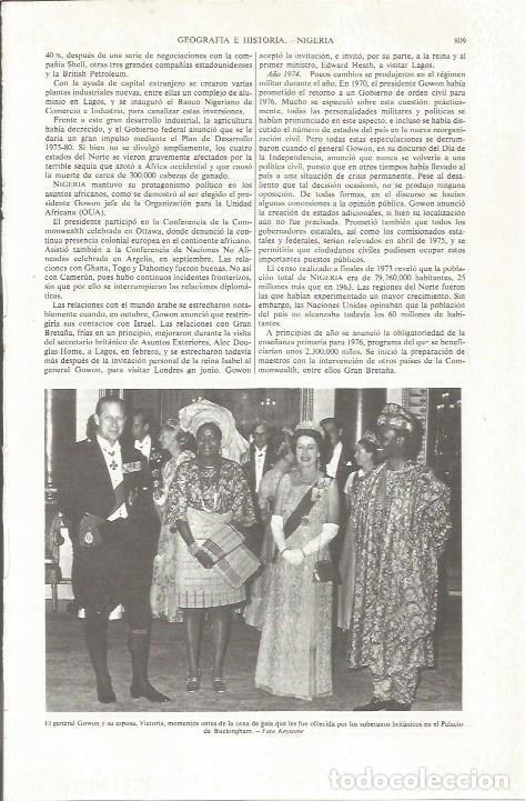 Otros art&iacute;culos de coleccionismo en papel: LAMINA ESPASA 36874: El presidente de Nigeria con la reina Isabel de Inglaterra - Varios