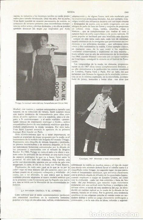 Otros art&iacute;culos de coleccionismo en papel: LAMINA ESPASA 36897: La modelo Twiggy - Varios
